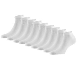 Apollo Sneakersokken Basic Bamboo Wit 9-pack-35/38