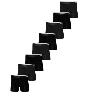 Apollo Boxershorts Heren Bamboo Basic Zwart 8-pack-L