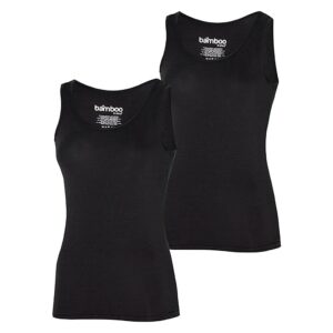 Apollo Singlet Dames Bamboo Zwart 2-pack-L