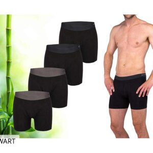4-Pack Bamboe Boxers-Zwart-XXL XXL Zwart
