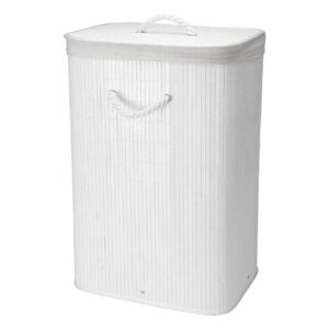 Opvouwbare Wasmand Bamboe Wit Wit