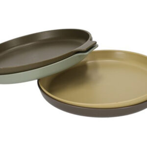 Norlander Outdoor borden - Camping servies - Ronde borden - 23 x 20 x 2,3 cm - Set van 4 - Multikleur