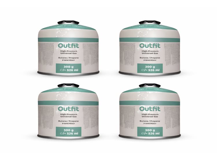 4-pack Outfit Universele Gaskartouche 450 g Butaan/Propan - 7/16” Schroefventiel