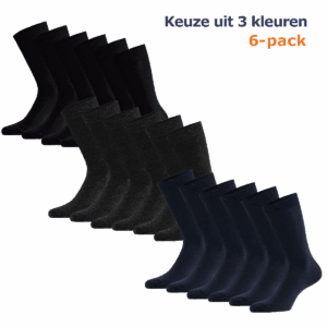 Apollo Sokken Basic Bamboo Antraciet Melange 6-pack-35/38