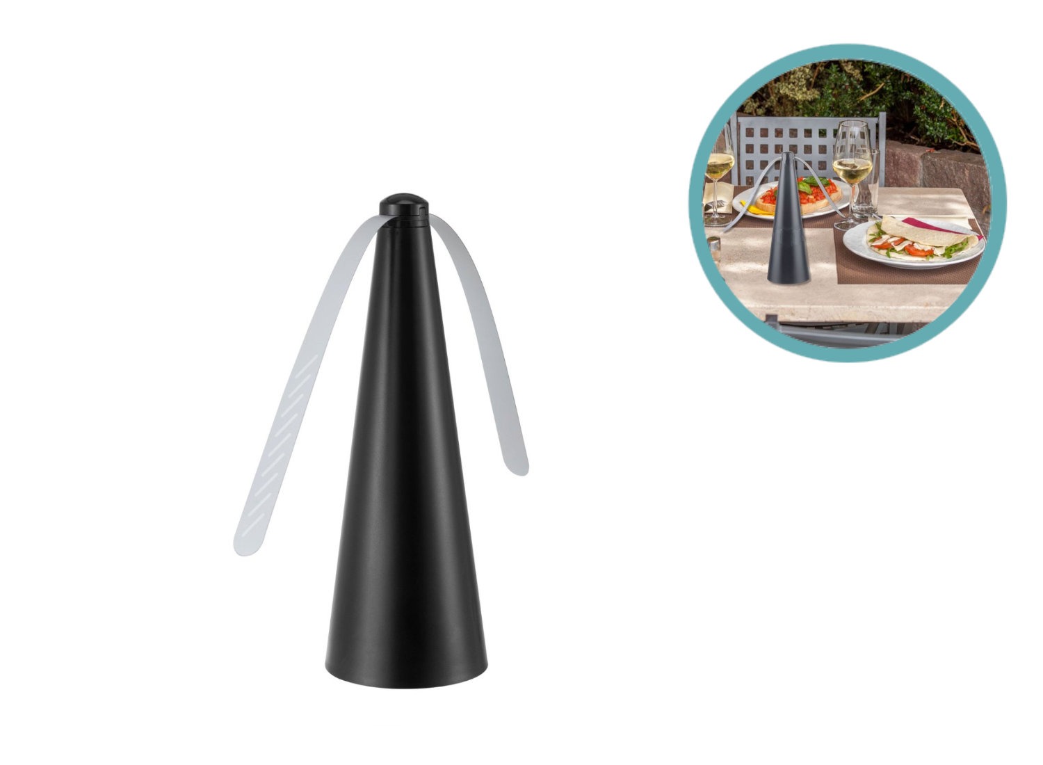 Mannsberger Roterende Vliegenverjager - Geluidloos - Niet giftig - Zwart