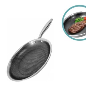 ENRICO Koekenpan Ø28 cm - RVS Honingraat Anti-Aanbakpan - PFAS-vrij - Inductie