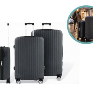 Hoffmanns Kofferset 3-delig - XXL 76 x 52 x 30 cm - Diamant Zwart