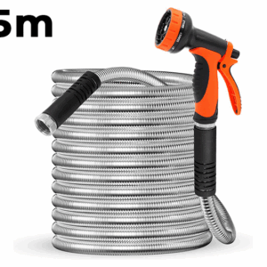 FlinQ RVS Flexibele Tuinslang - 15 meter - Waterslang met Sproeikop