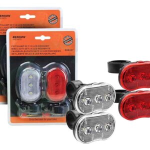 Fietslamp Set LED Wit En Rood Inclusief Batterijen
