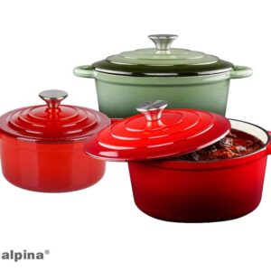 Gietijzer Braadpan Met Deksel In 2 Maten En Kleuren