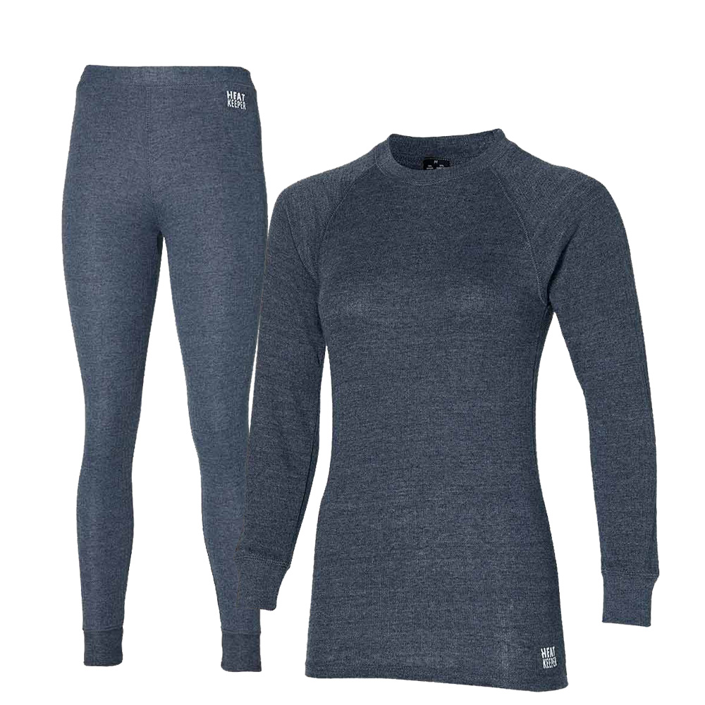 Heatkeeper Thermoset Dames Comfort - Thermoshirt + Thermo Legging - Antraciet Melange-S
