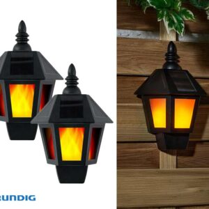 1+1 GRATIS | Solar Lamp Klassiek Met Vlameffect