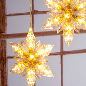 Kerststerren met LED verlichting - 2 stuks