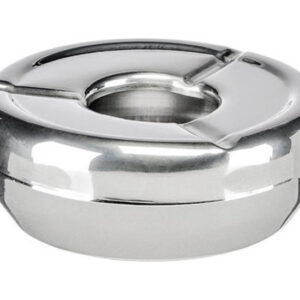 HI RVS asbak - 12 cm - Zilver