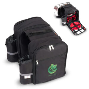 Toppoint Dubbele picknick fietstas - 40 x 14 x 32 cm - Zwart