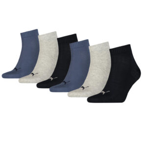 Puma Quarter Sokken Plain 6-pack Navy / Grey / Nightshadow Blue-35/38