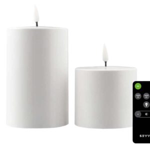 2-PACK Oplaadbare LED Kaarsen Gebroken wit