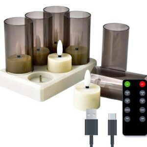 Set Van 6 Oplaadbare Waxine Lichtjes 6-Pack