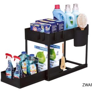 Uitschuifbare Organizer Organizer lade zwart Zwart