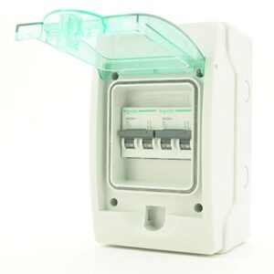 Schneider voorbedrade kast - 4 modules - grijs - verdeelkast