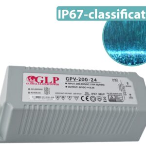 GLP LED voeding 200 watt 24 volt 8,33 Ampère - IP67 waterdicht - GLP GPV-200-24