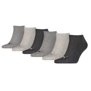 Puma Sneakersokken Plain 6-pack Antraciet Melange-43/46