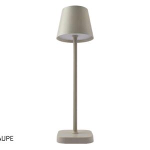 Draadloze Tafellamp Aluminium Taupe