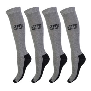 STAPP Horse Paardrijsokken Uni 4-pack Grijs-39/42