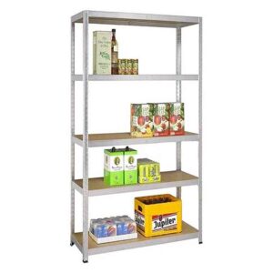 Robuuste Stellingkast Met 5 Planken Normaal (90 x 40 x 180 cm) RVS