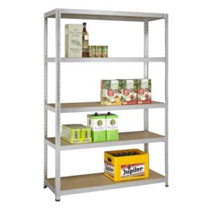 Robuuste Stellingkast Met 5 Planken XL (120 x 40 x 180 cm) RVS