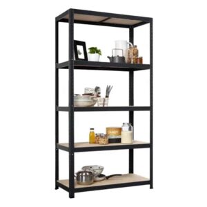 Robuuste Stellingkast Met 5 Planken Normaal (90 x 40 x 180 cm) Zwart