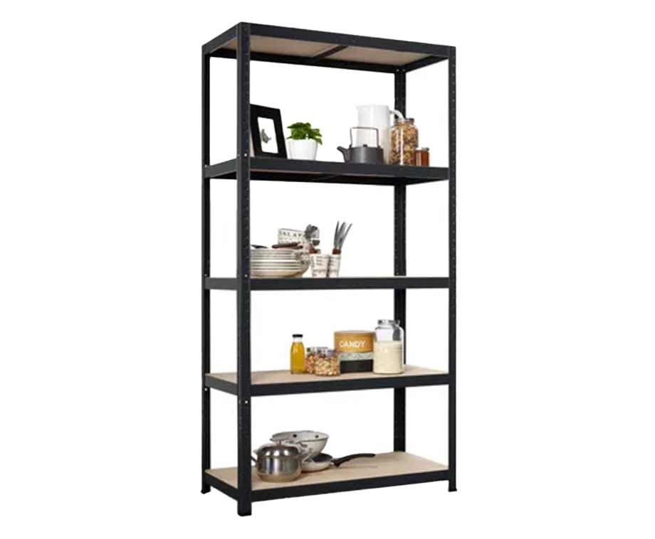 Robuuste Stellingkast Met 5 Planken Normaal (90 x 40 x 180 cm) Zwart