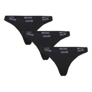 Zaccini Dames Strings 3-pack Black-XS