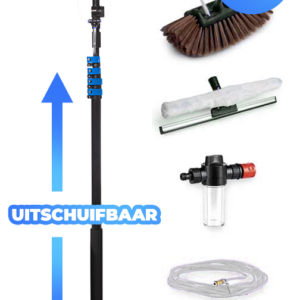 Telescopische Wasborstel 6,5 meter Deluxe