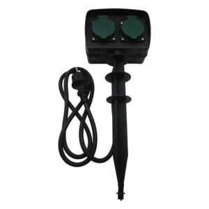 Tuincontactdoos Op Spies Met Timer 1,5 M