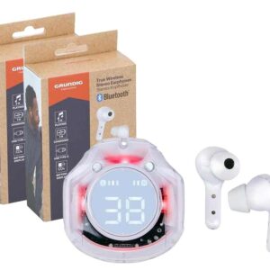 1+1 GRATIS | Draadloze TWS Oordopjes Doorzichtig Wit Wit