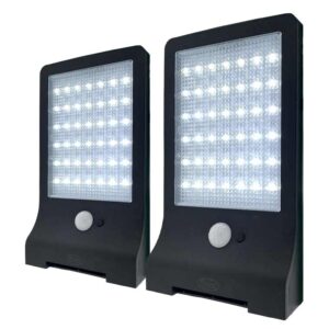 1+1 GRATIS | Ultra Dunne Solar Sensor Buitenlamp Zwart Zwart