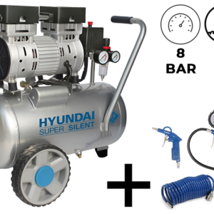 Hyundai 59dB Compressor - 24L - 8 Bar