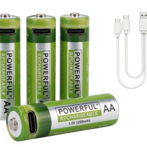 4-PACK USB-C Oplaadbare Batterijen AA Of AAA AA