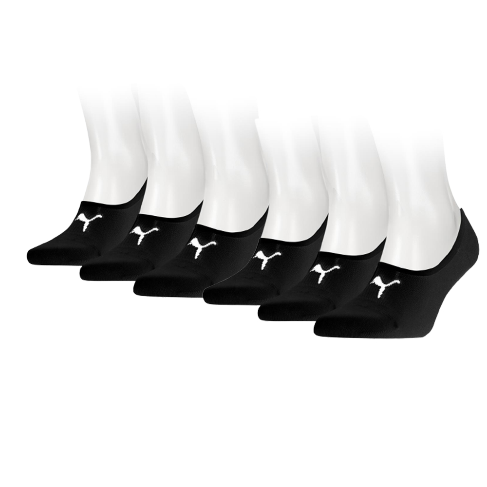 Puma Footies 6-pack Unisex Zwart-39/42