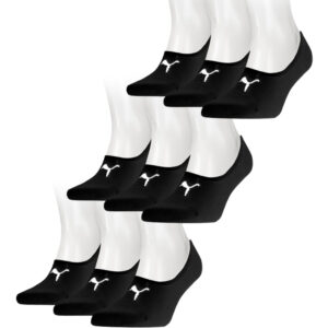 Puma Footies 9-pack Unisex Zwart-39/42
