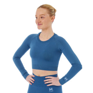 Xtreme Sportswear Croptop lange mouwen Dames Blauw-L