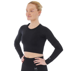 Xtreme Sportswear Croptop lange mouwen Dames Zwart-L